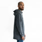 Hoodie "Keep it Street" with embroidery on the hood in gray streetwear drift