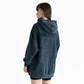 Hoodie washed gray with "keepitstreet" embroidery on the back